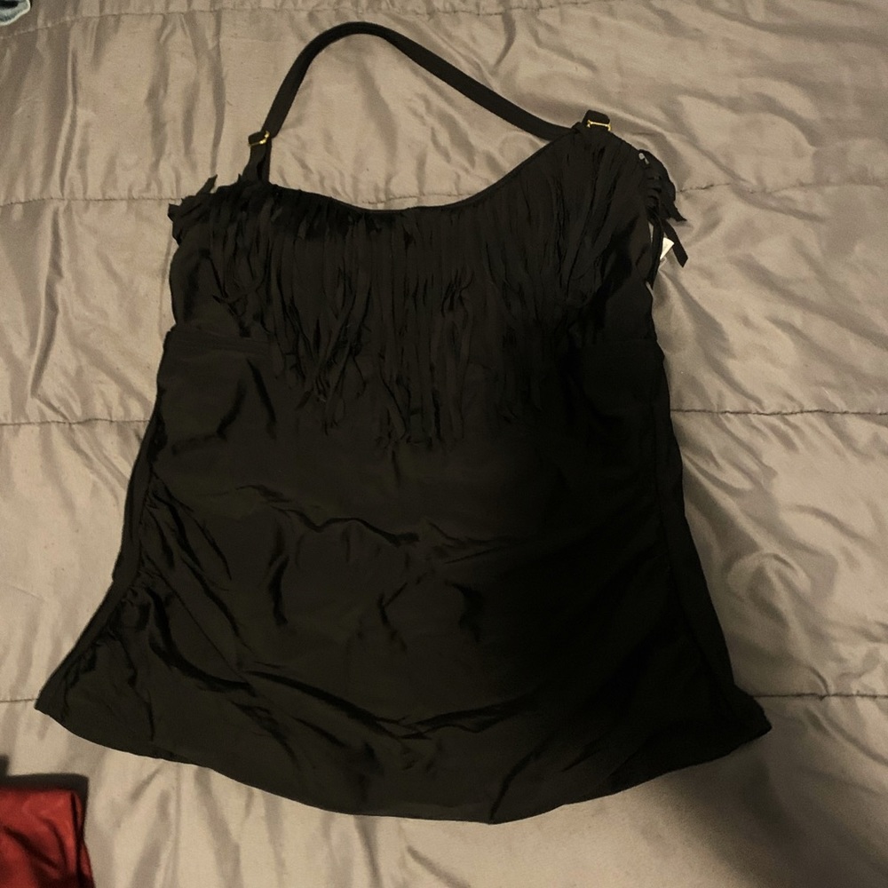 Swimsuits For All Fringe Tankini Top size 12